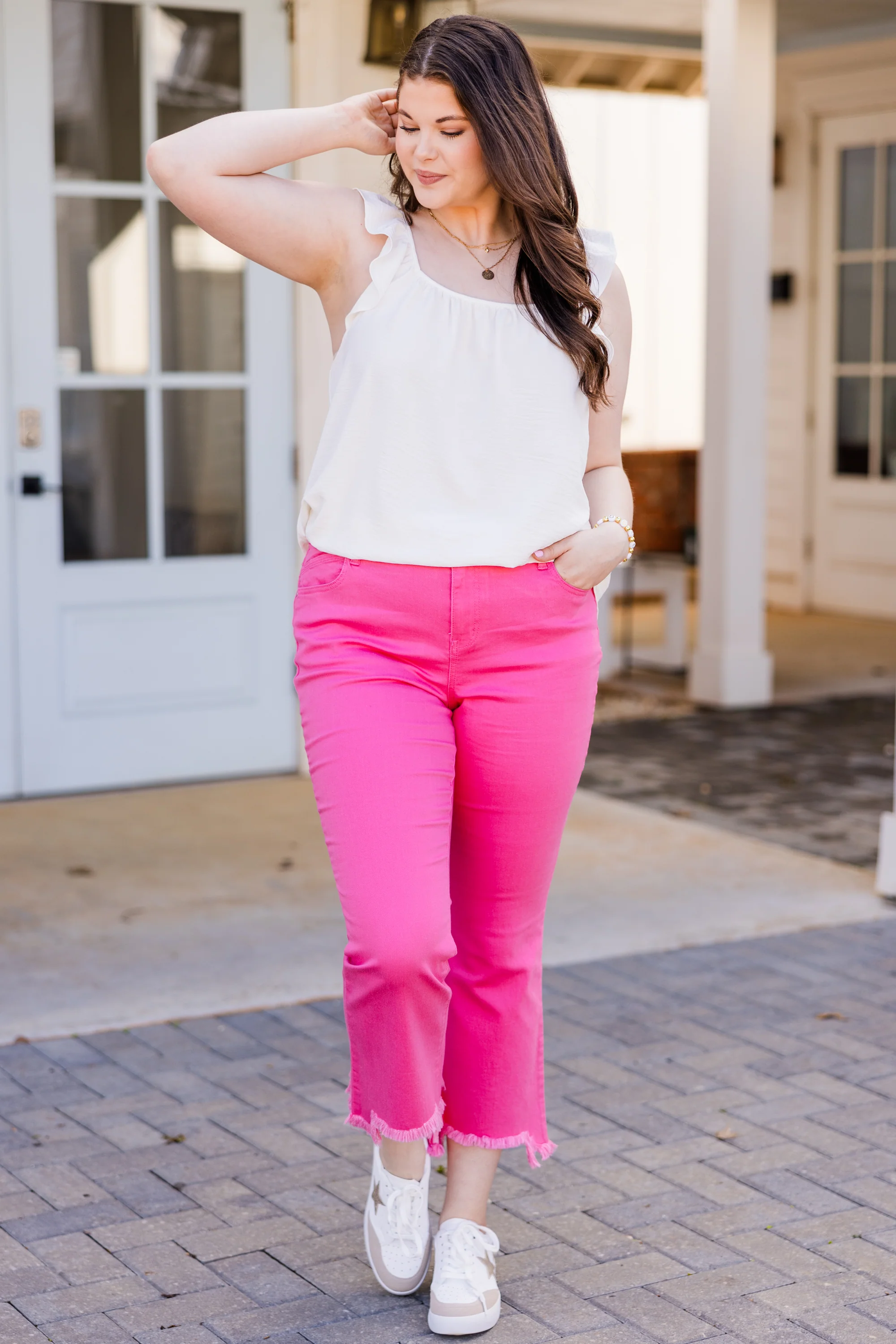 1822 Denim: Leaving My Mark Jeans, Pink Fade - Weilaico