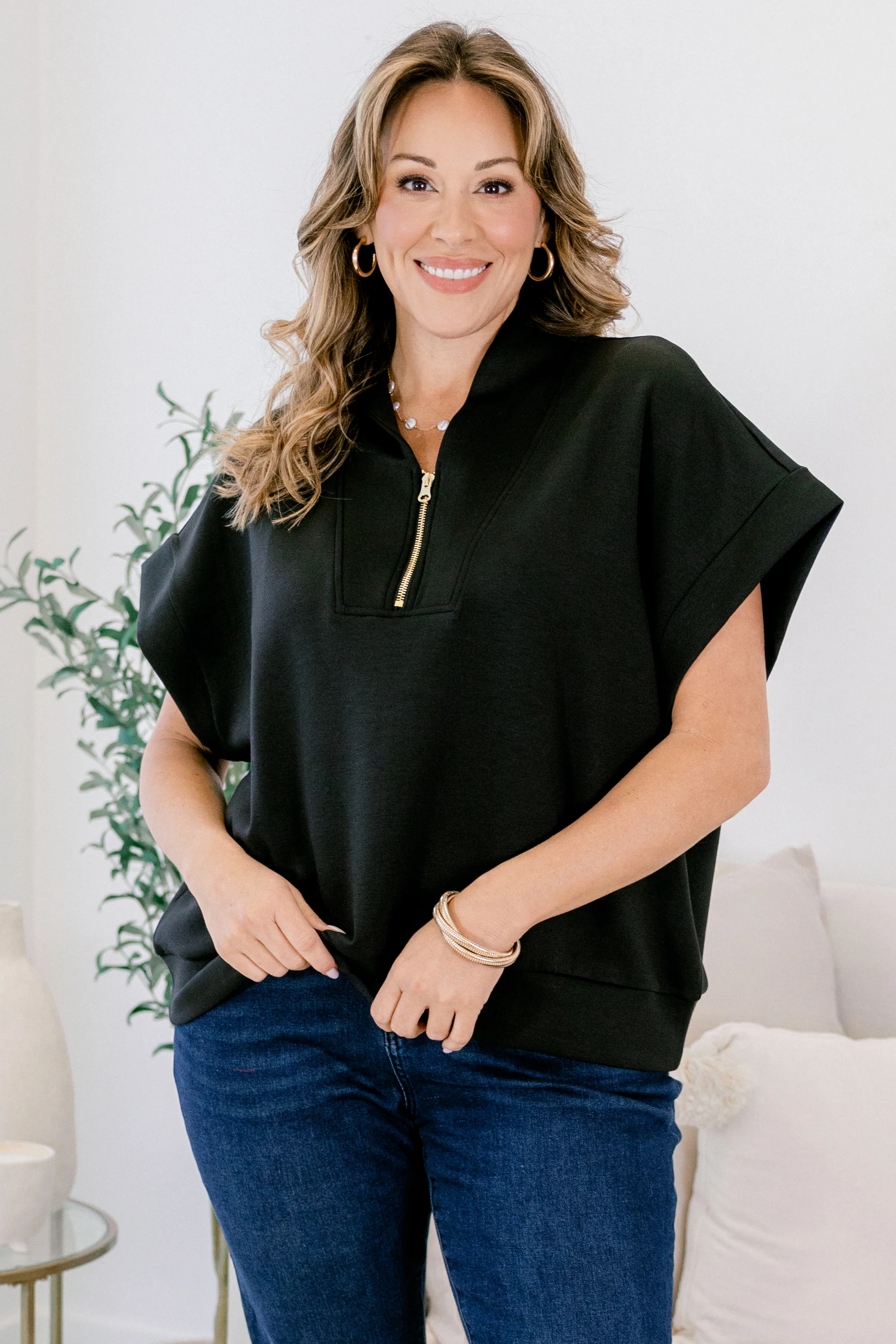 Keepin' It Simple Top, Black - Weilaico