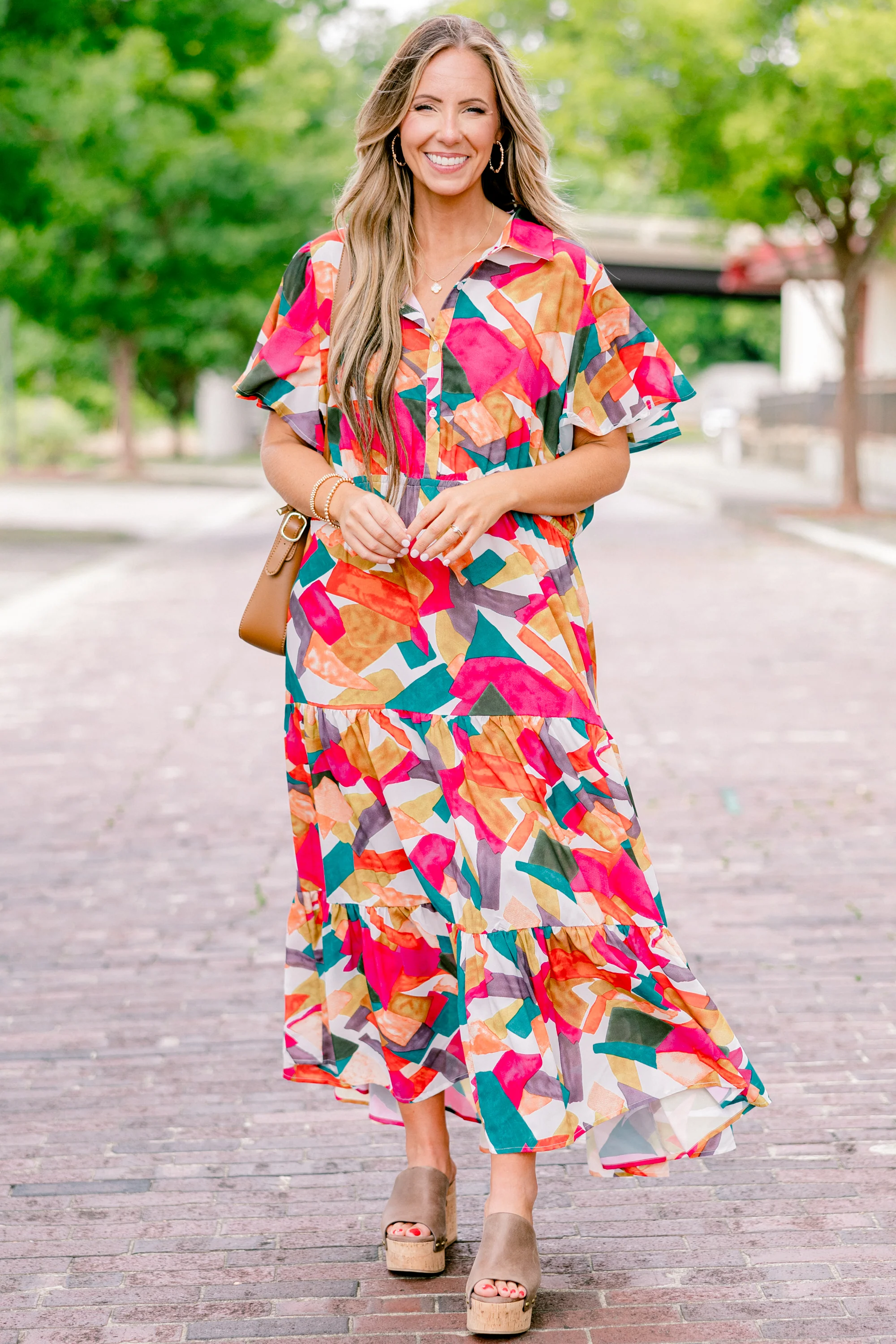 Just Takes Time Dress, Rust - Weilaico