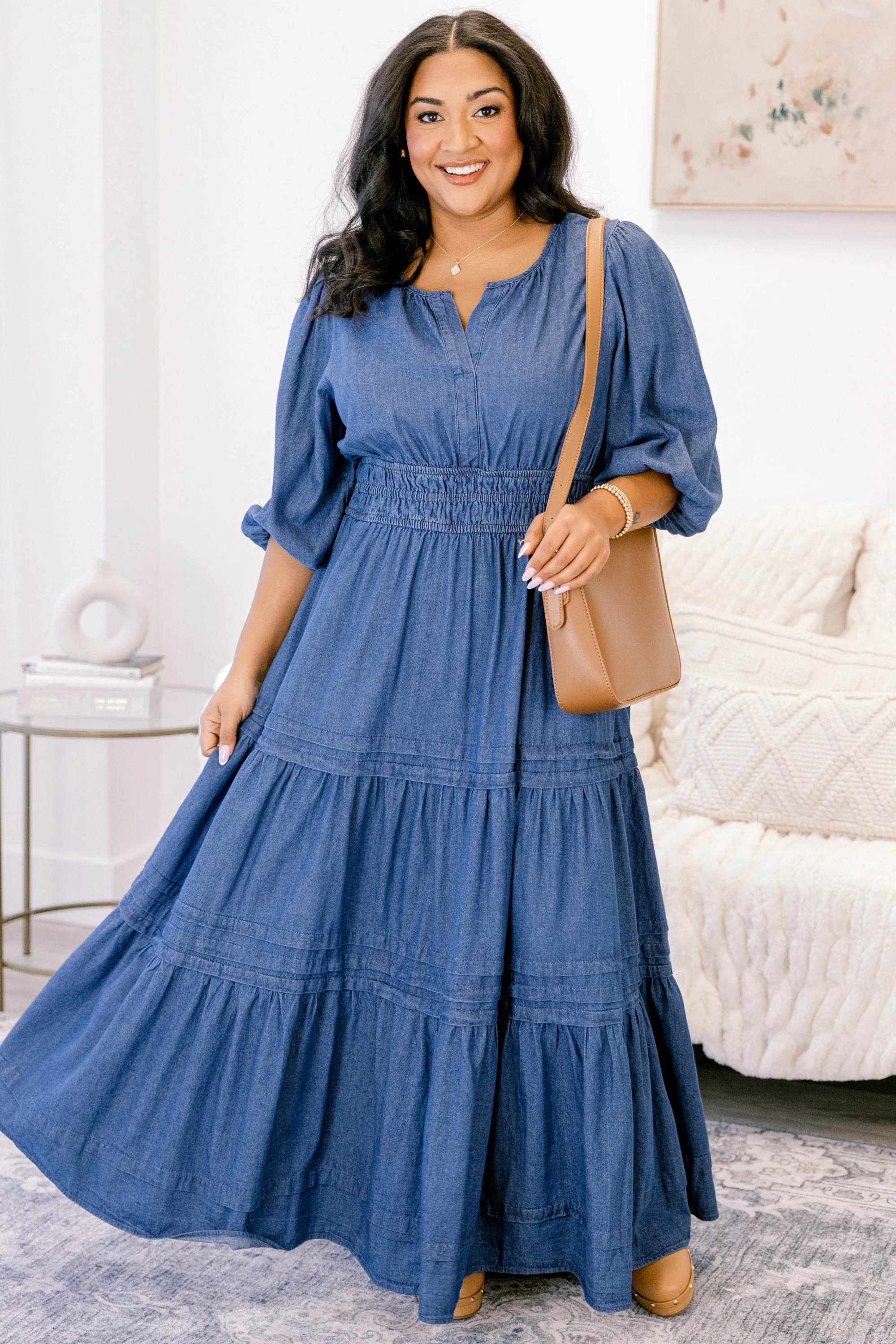 The Clear Choice Dress, Denim - Weilaico