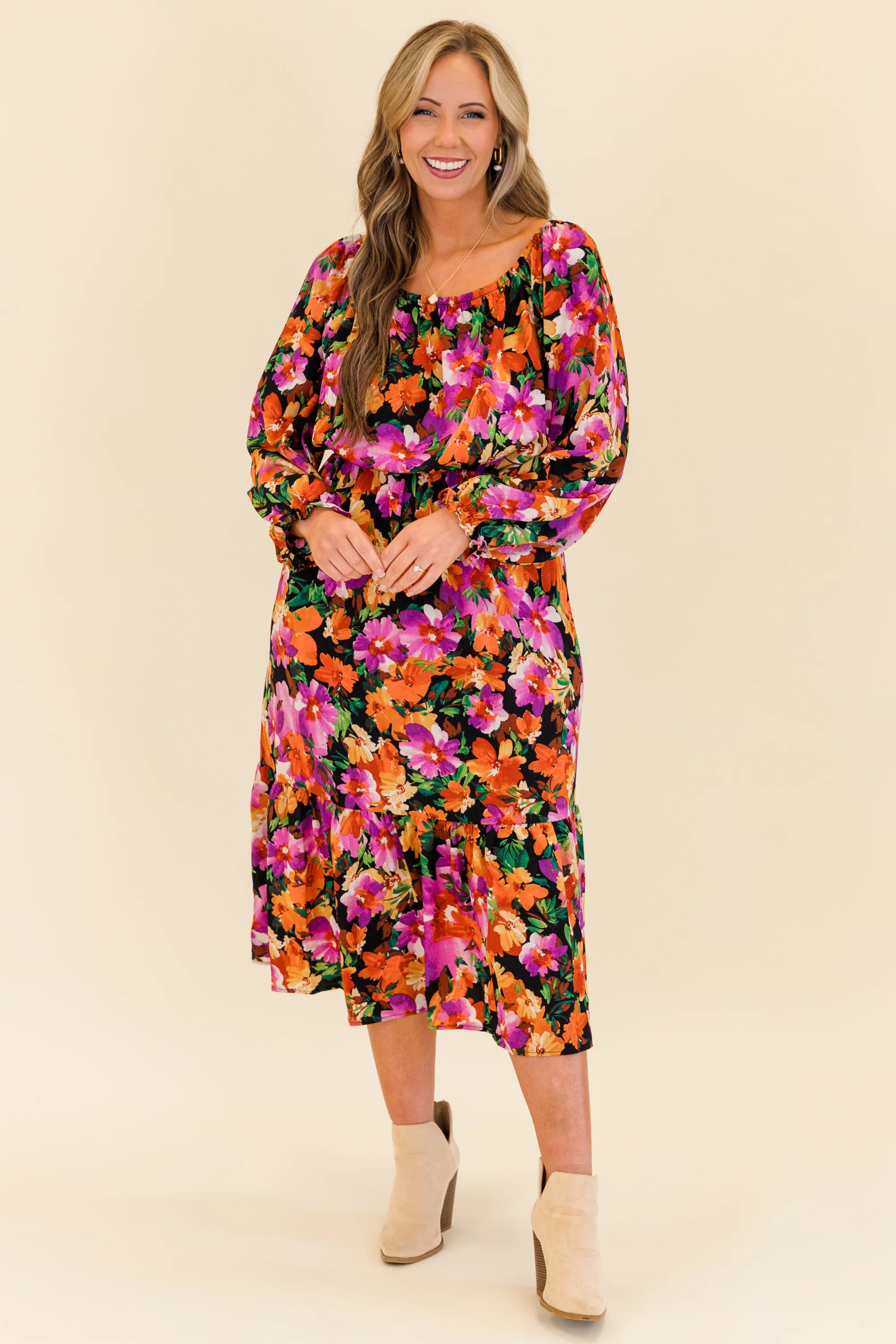 Whispers Of The Wind Dress, Black - Weilaico