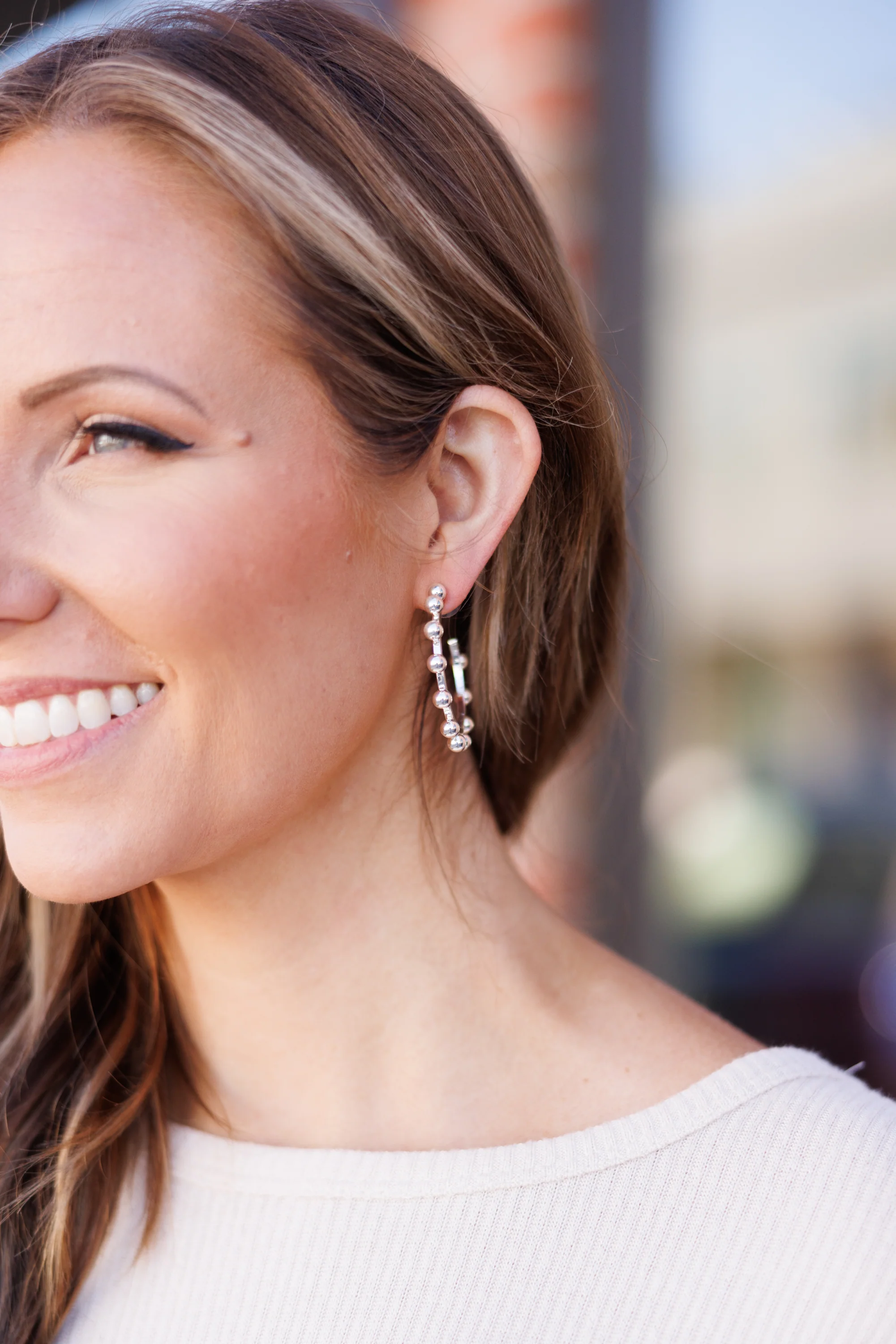 Silver Bells Earrings, Silver - Weilaico