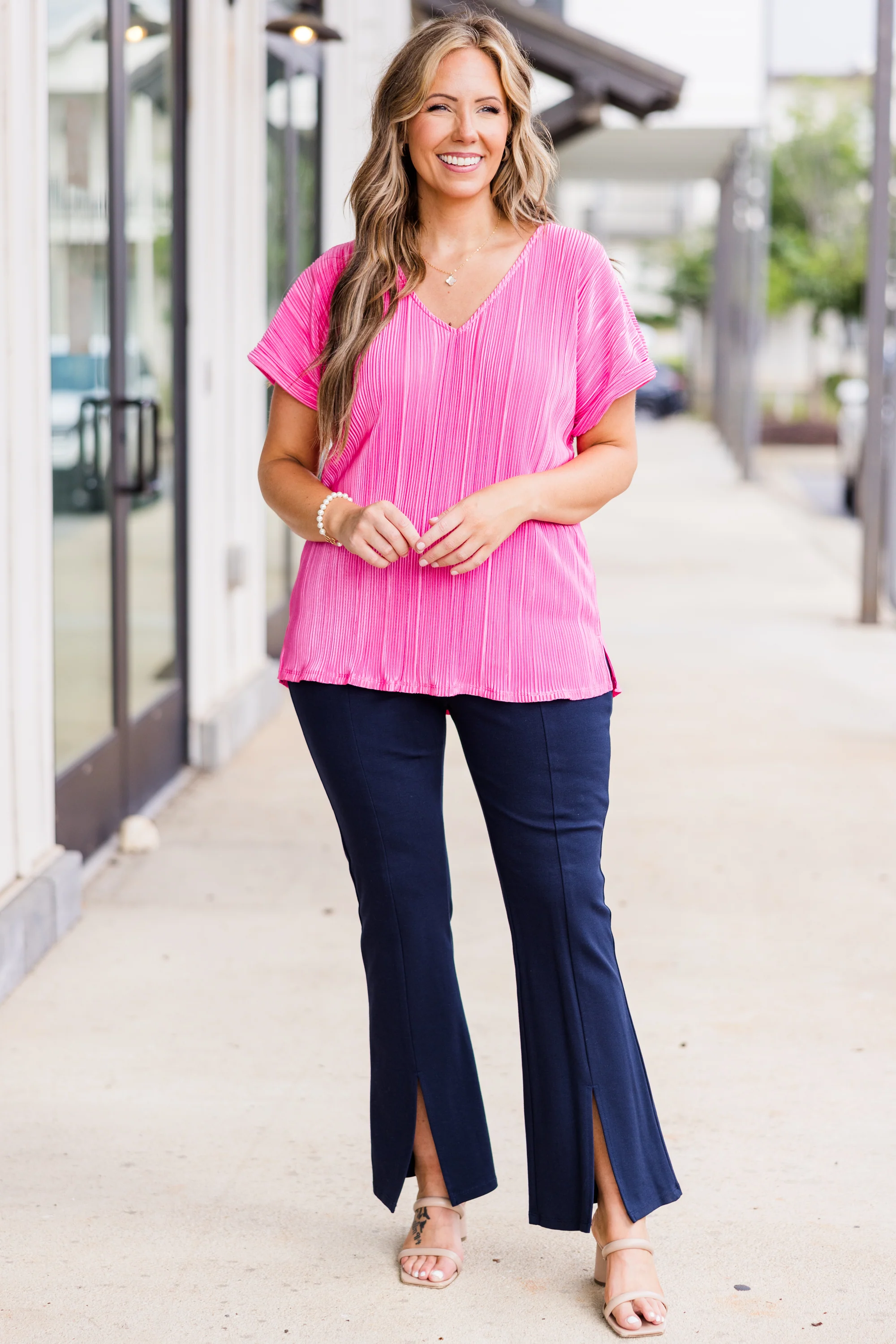 Not Right Now Babe Top, Barbie Pink - Weilaico