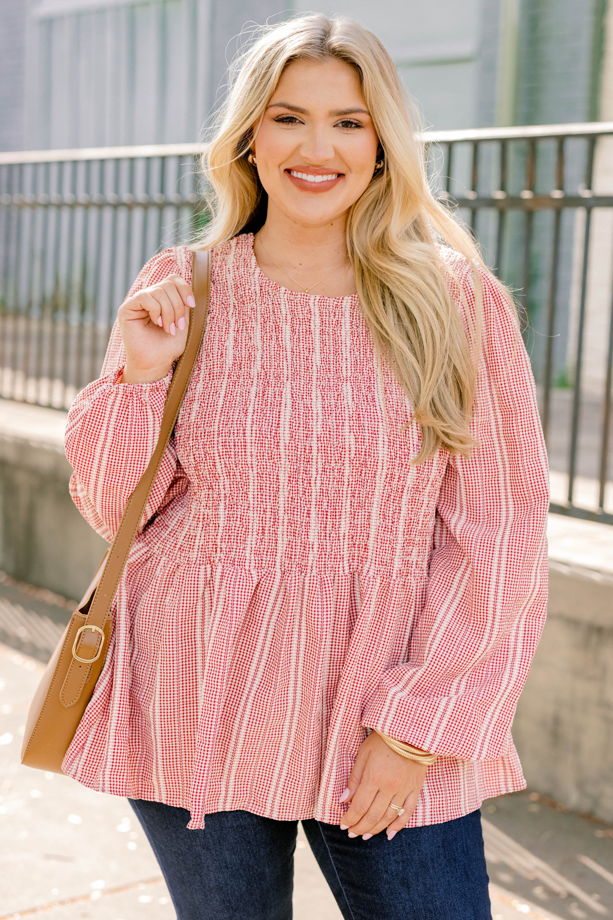 Wallflower Kisses Top, Red-White - Weilaico