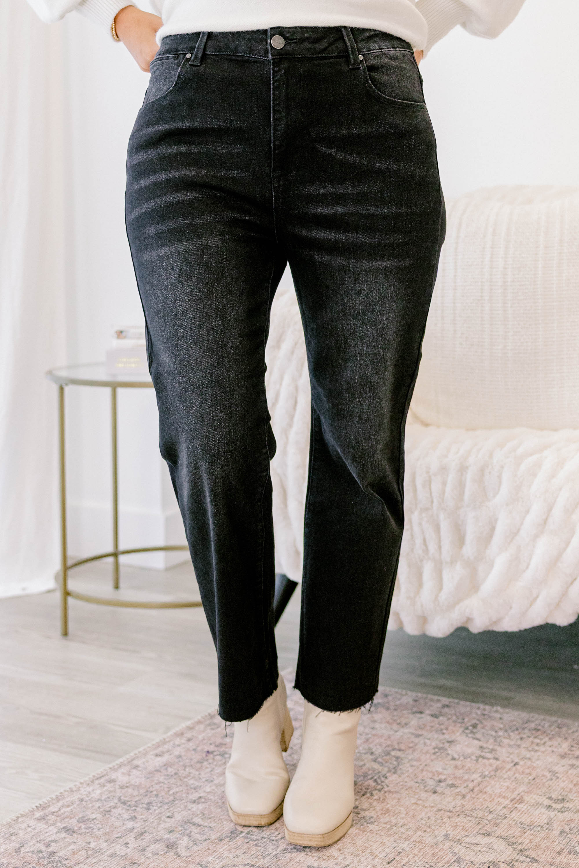 Unbothered By You Jeans, Black - Weilaico