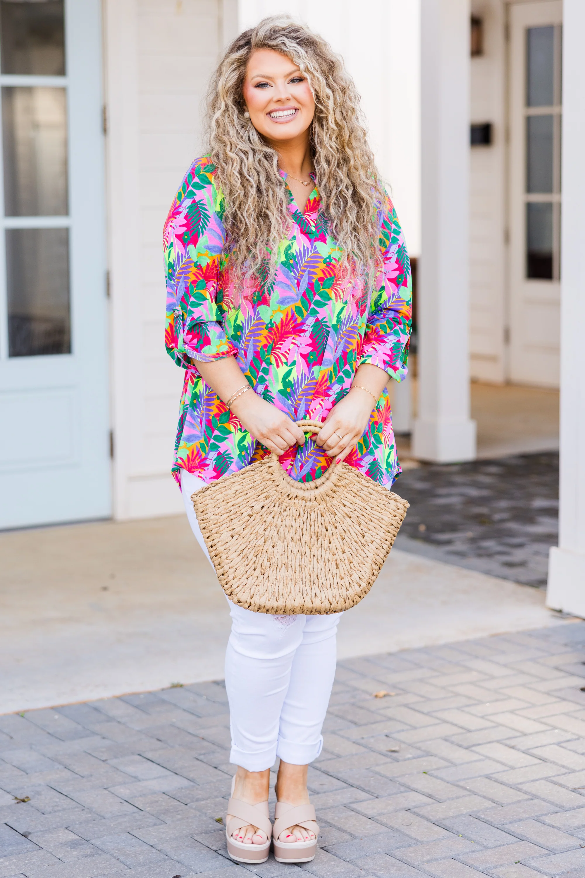 Tropical Treasure Top, Multi - Weilaico