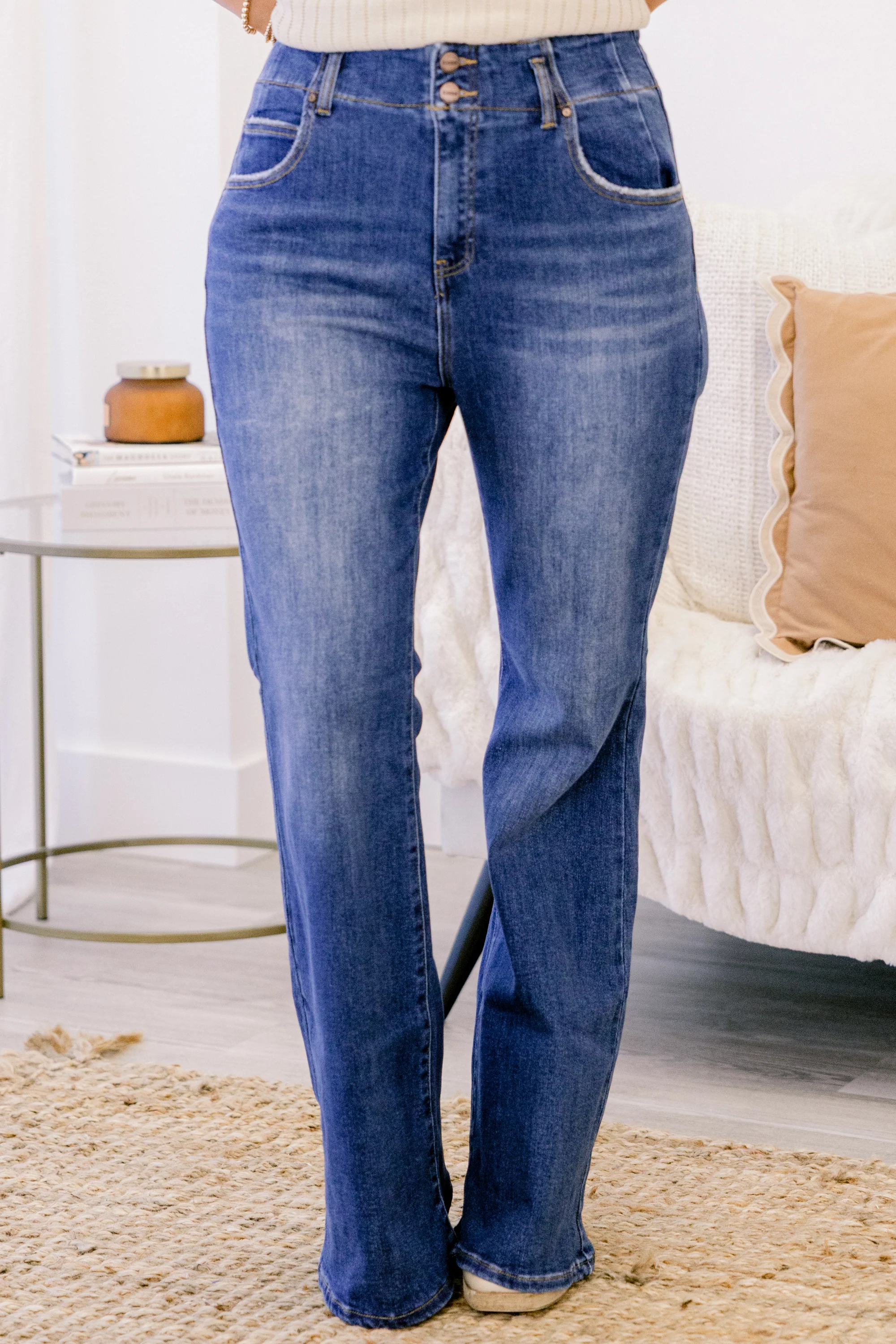 I Meant It Jeans, Medium Wash - Weilaico