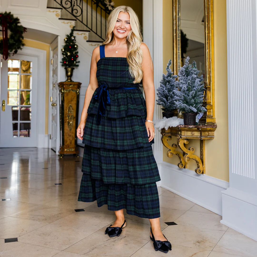 Glimpse of Grace Dress, Black Watch - Weilaico