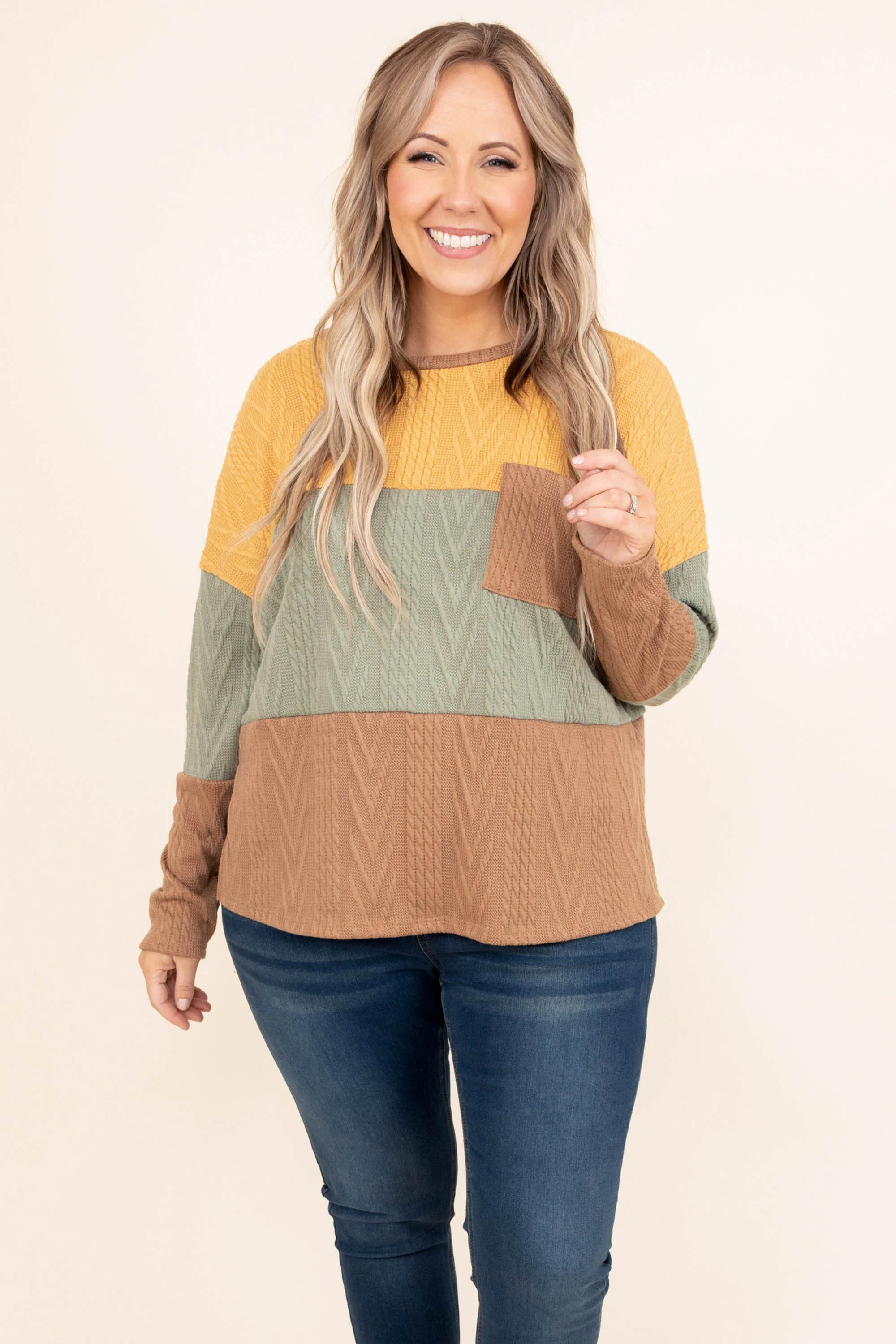 Someone To Believe In Sweater, Mustard - Weilaico