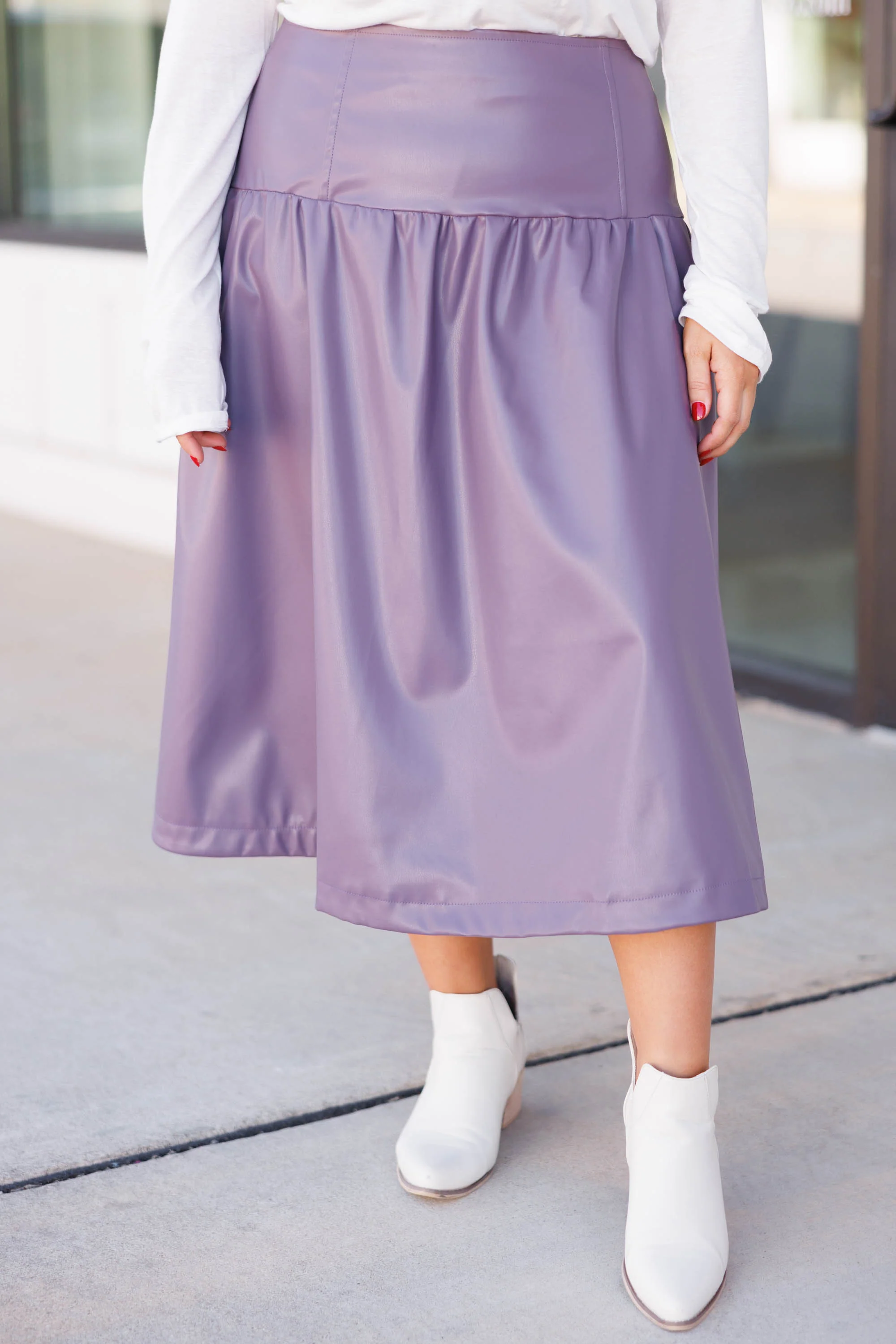 Come On Over Skirt, Purple - Weilaico