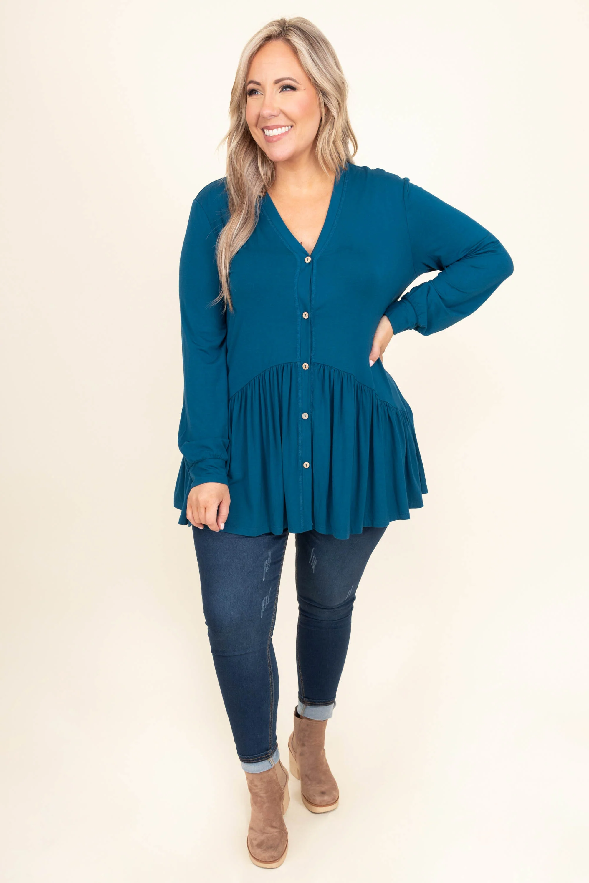 Lively Experiences Tunic, Blue - Weilaico