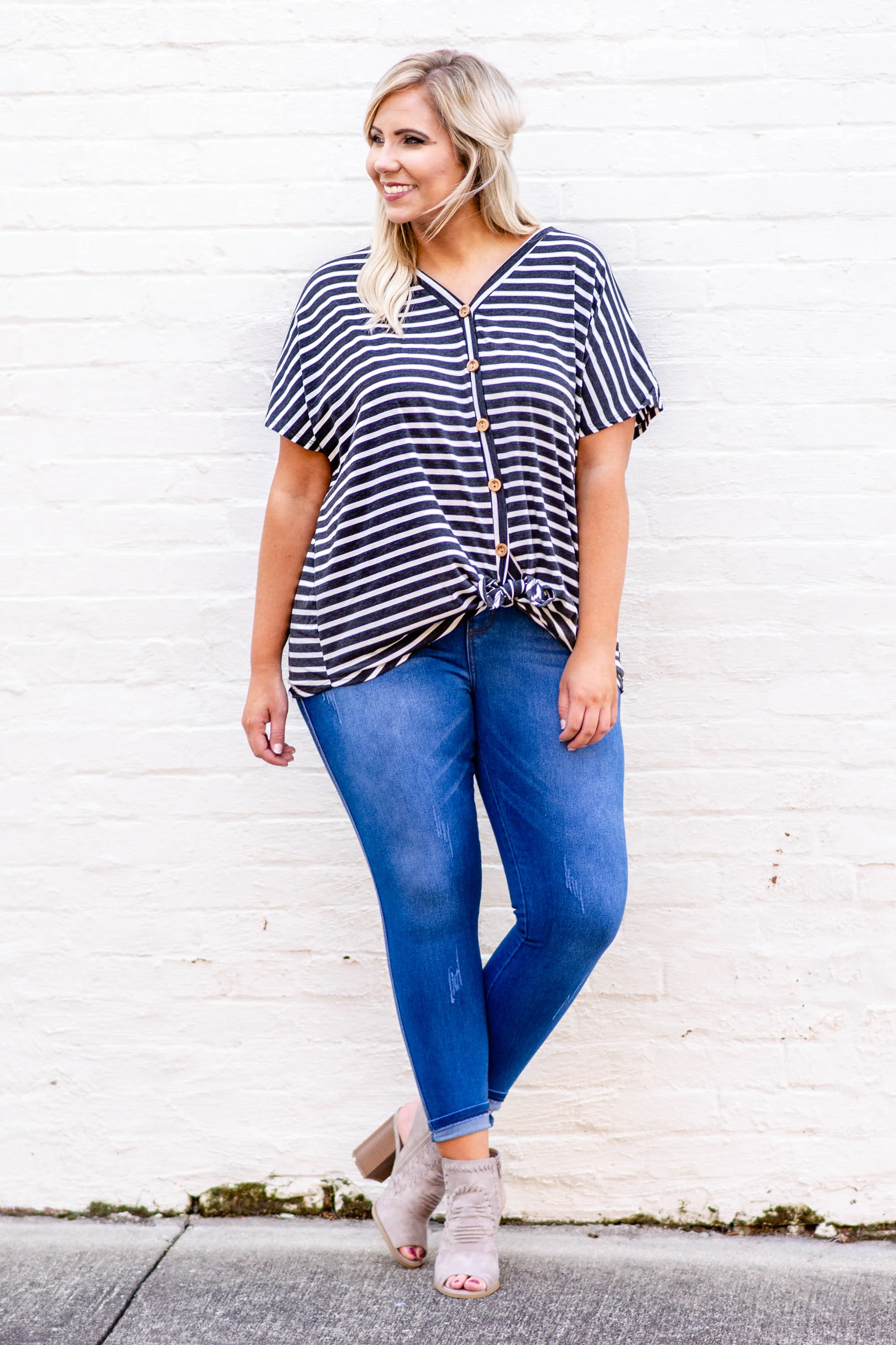 All The Answers Jeggings, Medium Wash - Weilaico