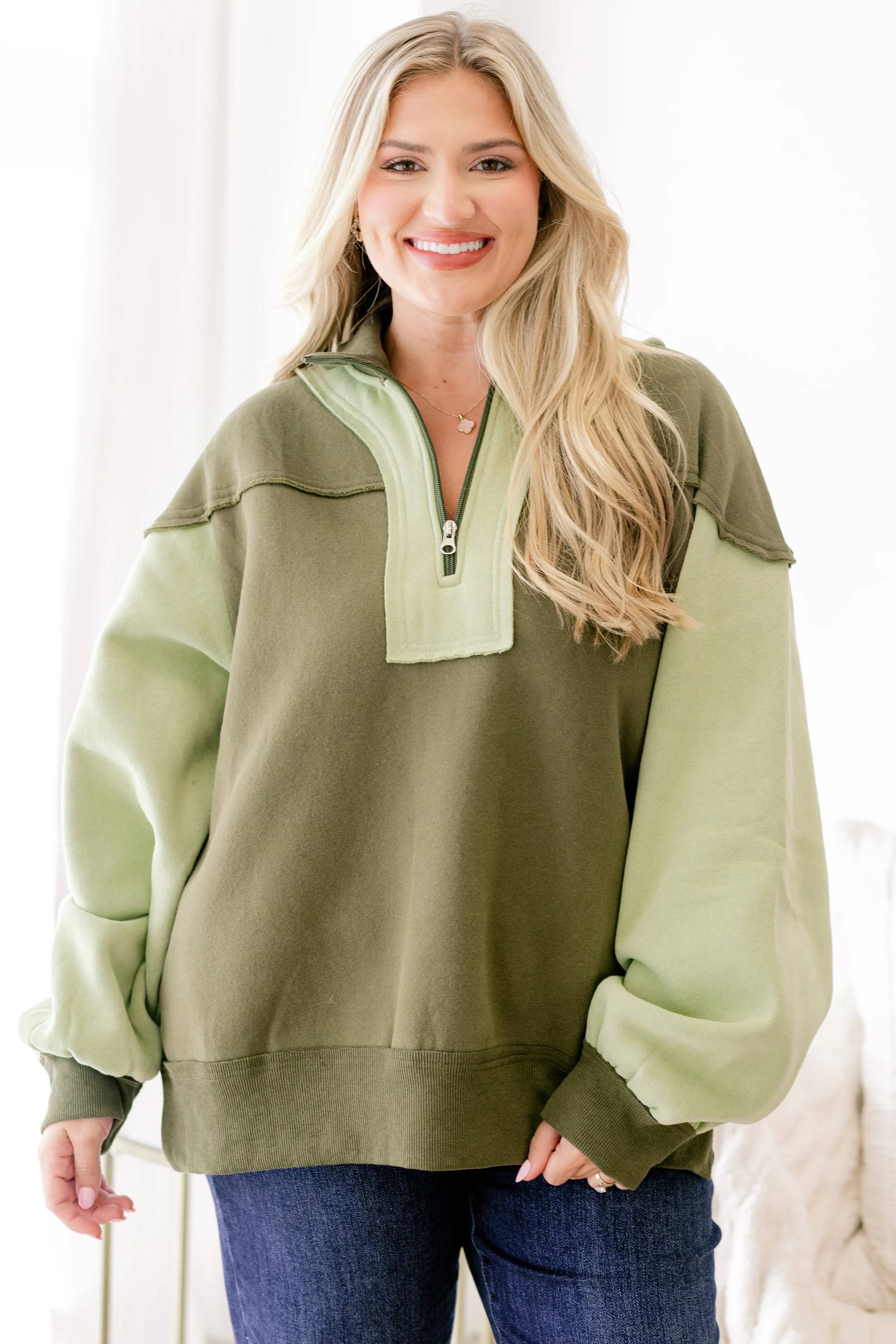 All We Want Pullover, Green - Weilaico