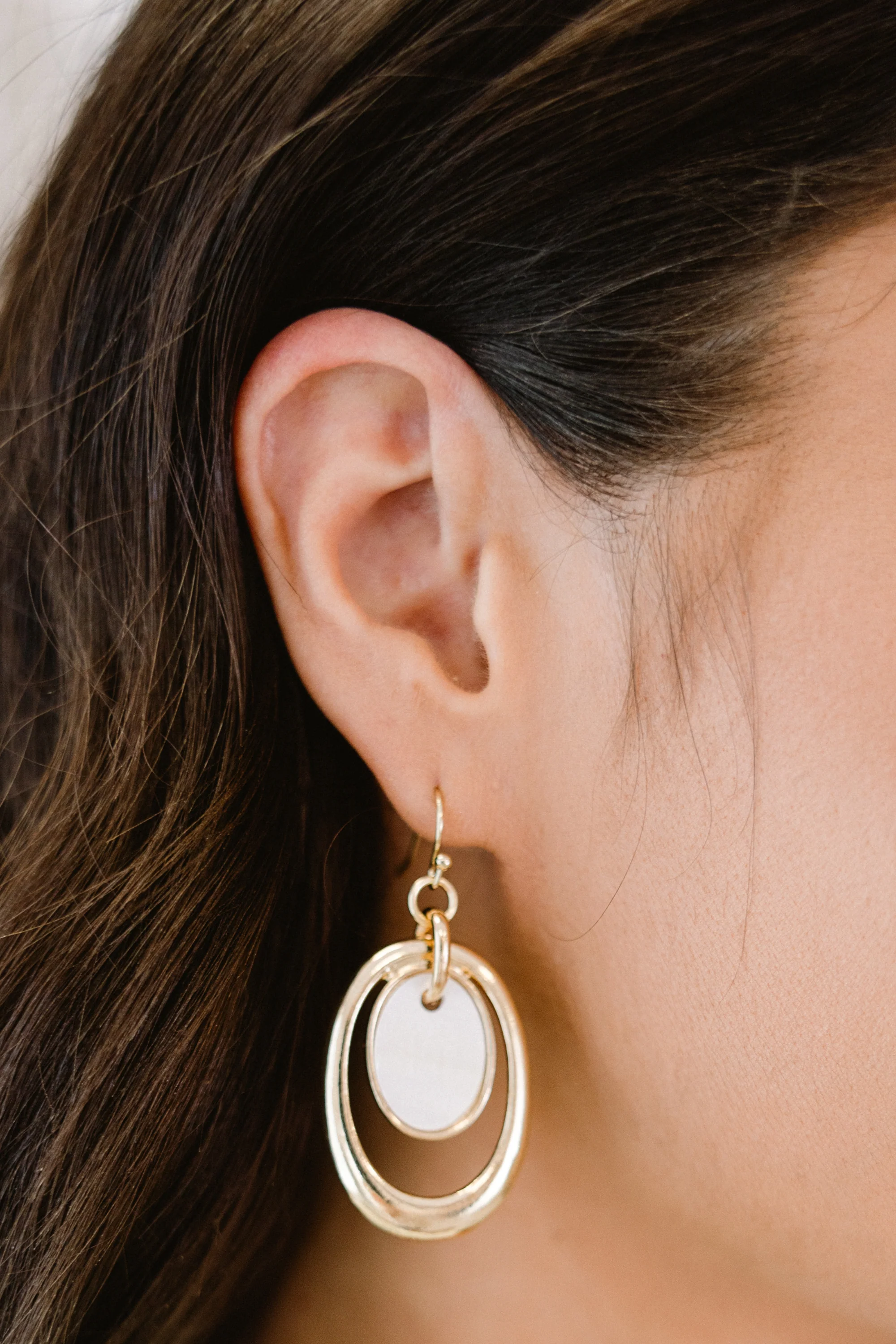 End Of Beginning Earrings, Gold - Weilaico