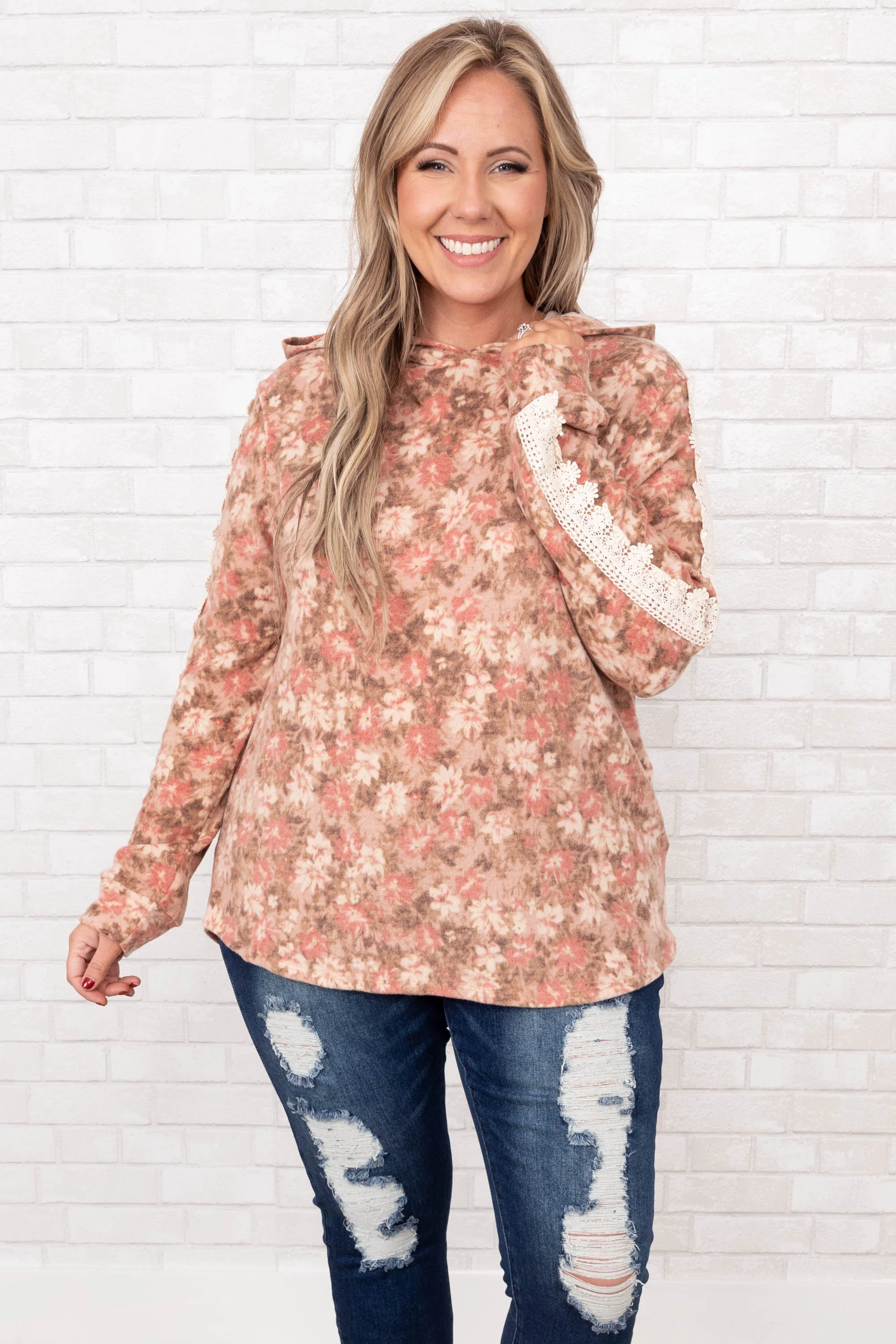 Aint No Other Hoodie, Mauve-Rust - Weilaico