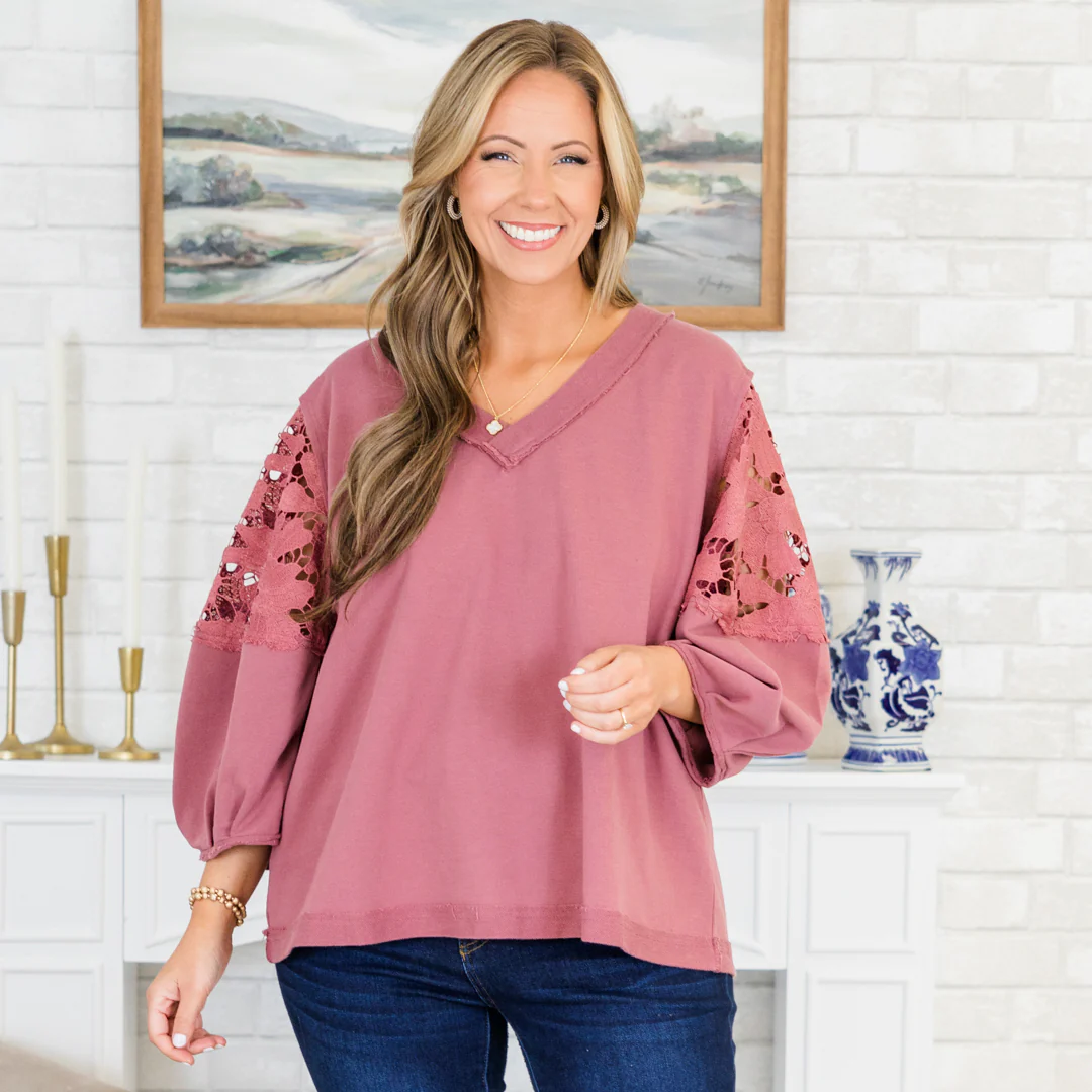 Time Is Wasted Sweatshirt, Washed Mauve - Weilaico