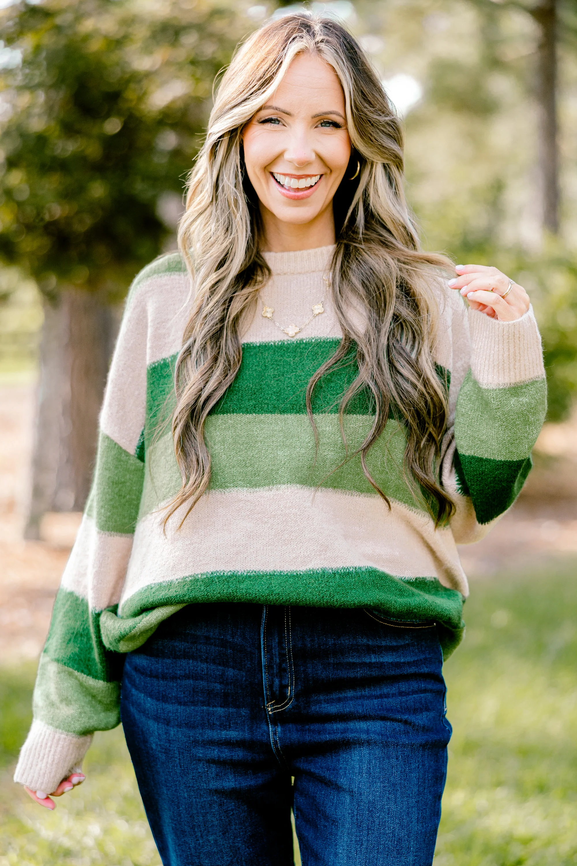 Slayful Sweater, Olive Multi - Weilaico
