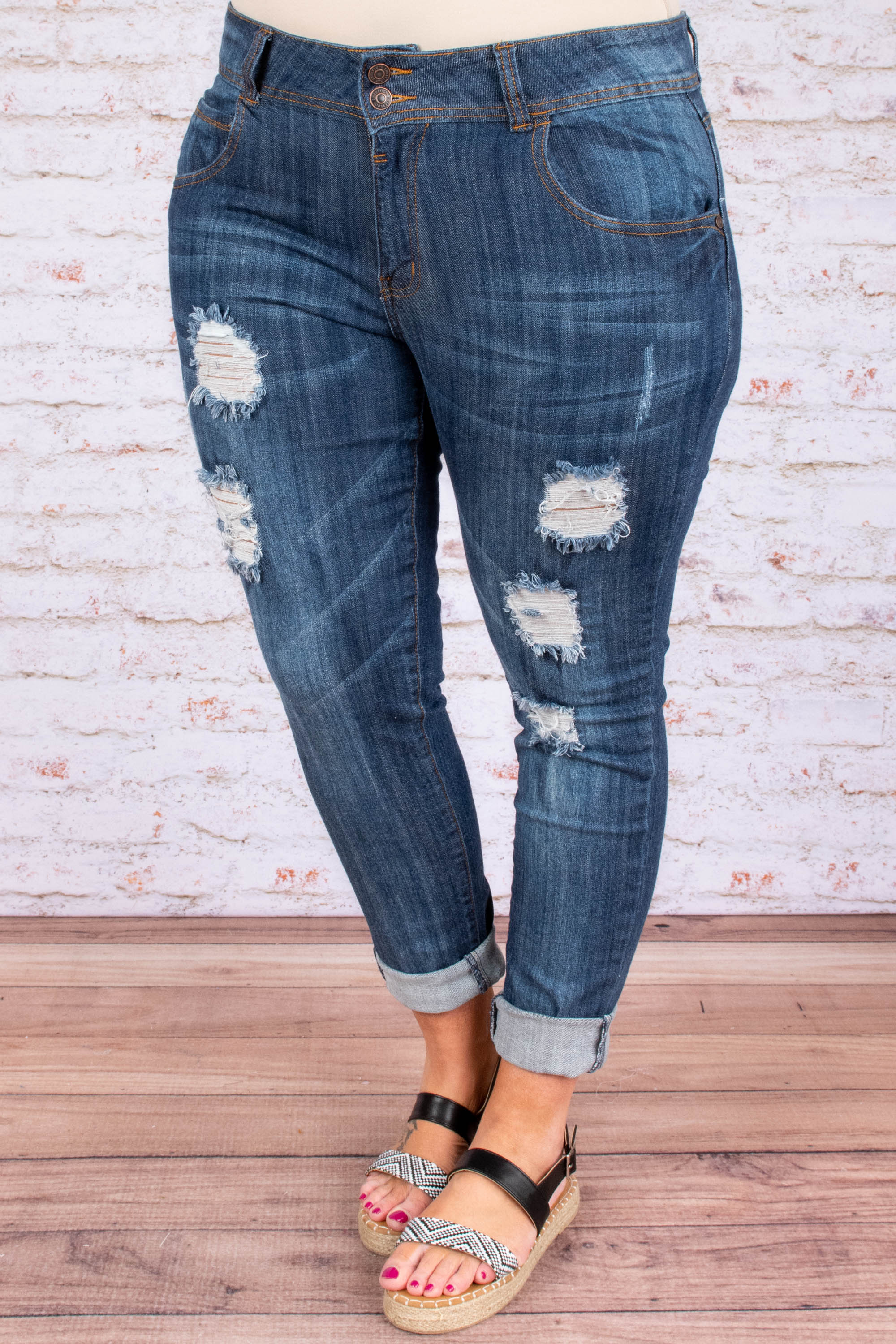 Don't Know How To Act Jeans, Blue - Weilaico