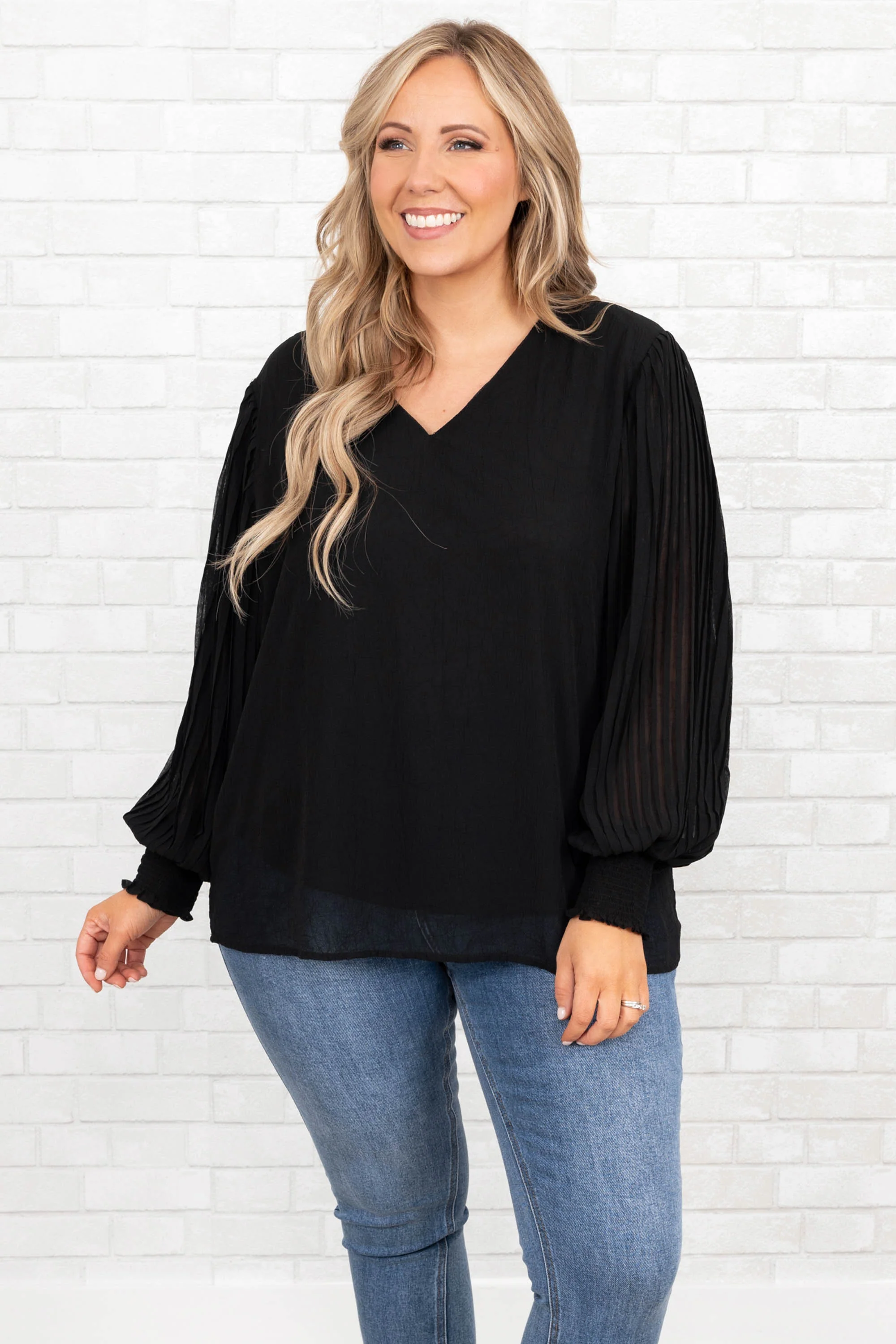 Unwritten Moments Blouse, Black - Weilaico