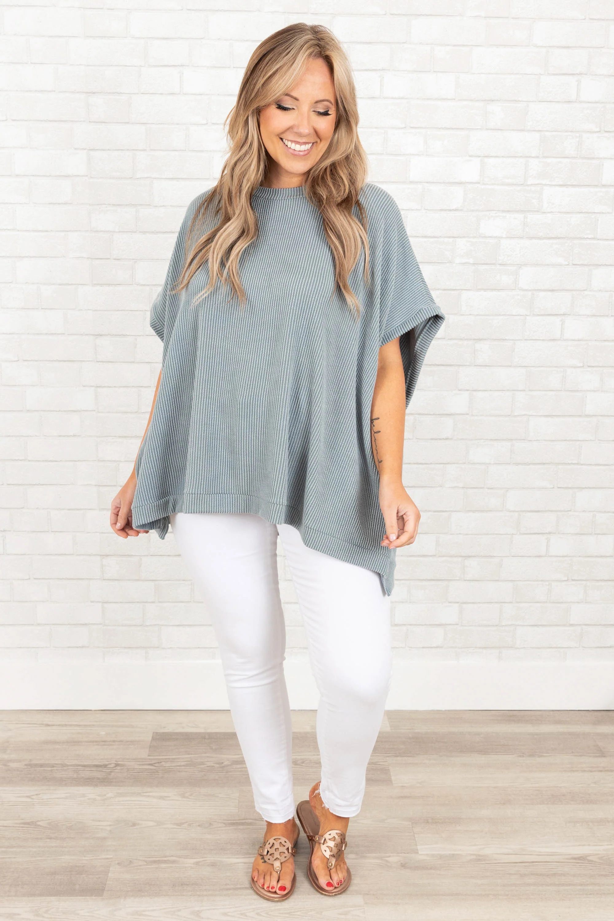 All About Knits Top, Seafoam - Weilaico