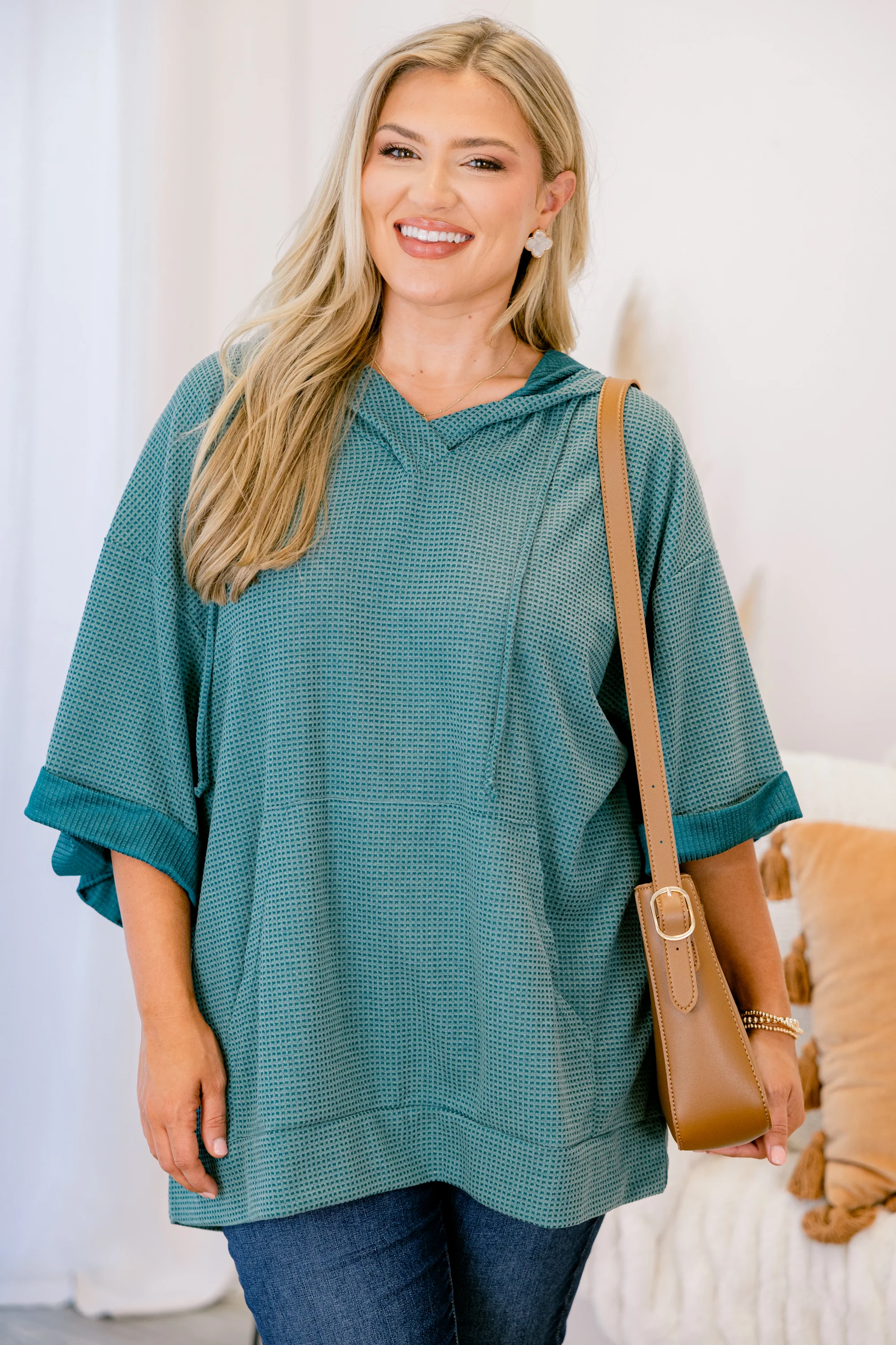 Fresh Outside Air Top, Jewel Green - Weilaico