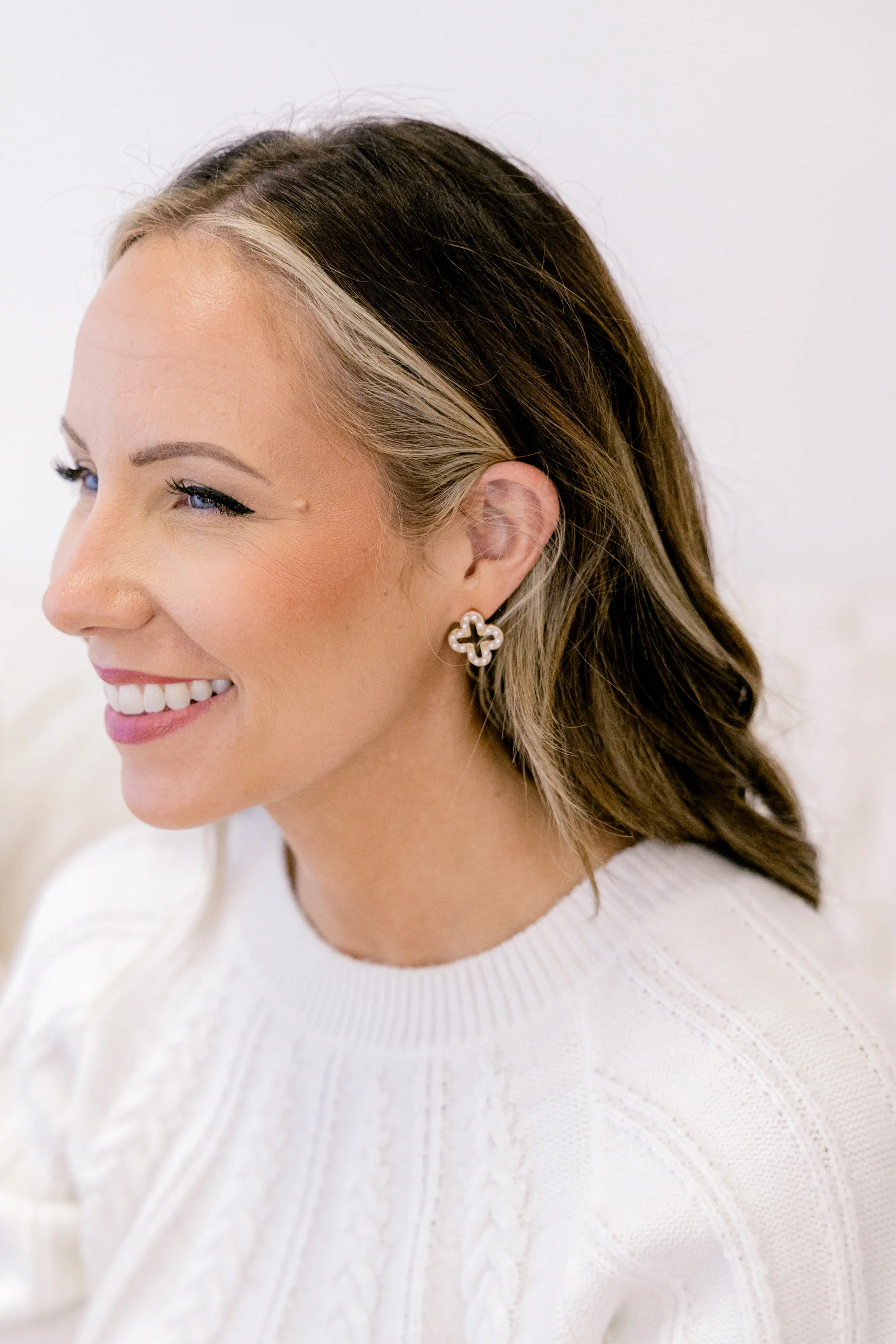 Kind Impression Earrings, Gold - Weilaico