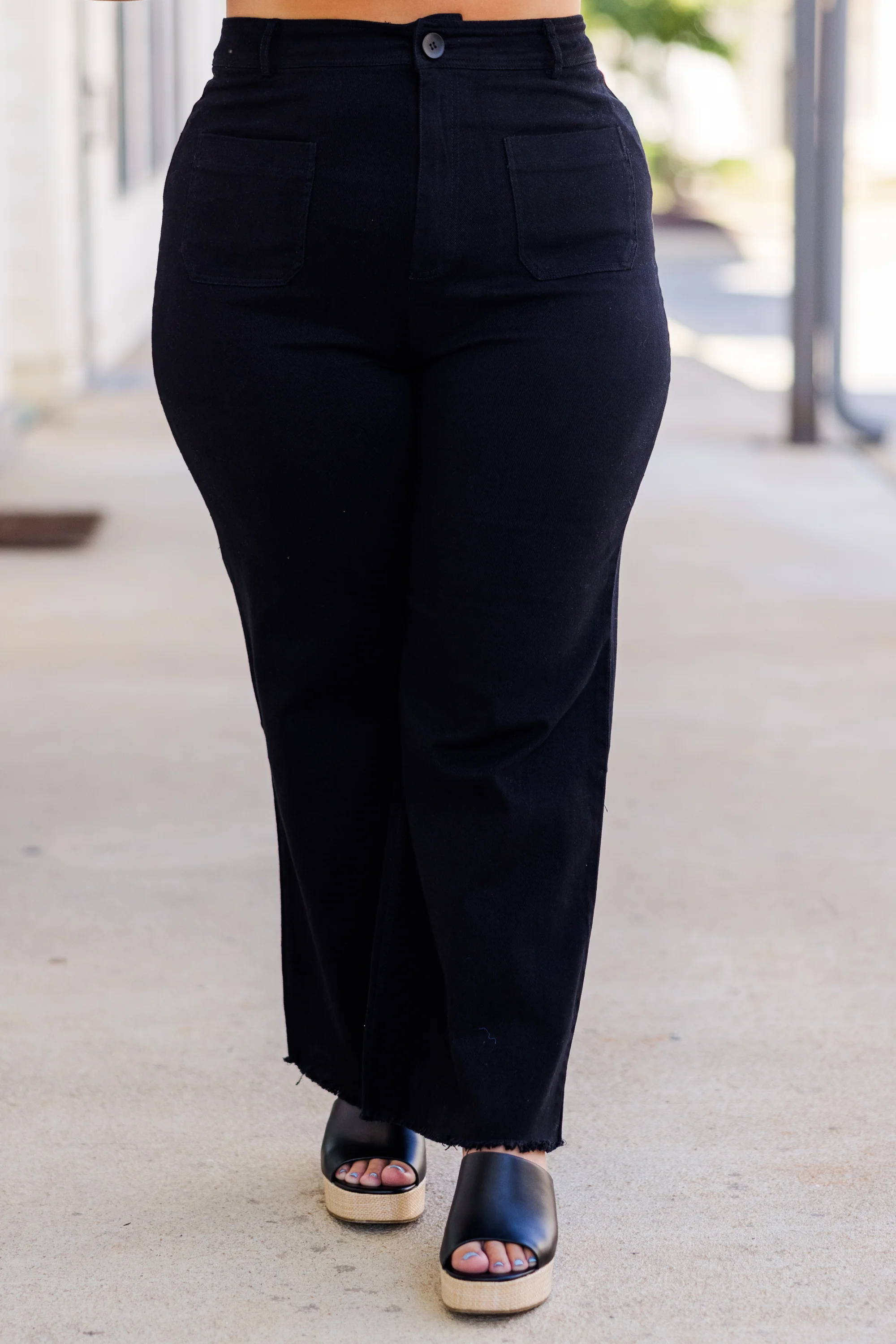 Girl On The Go Jeans, Black - Weilaico