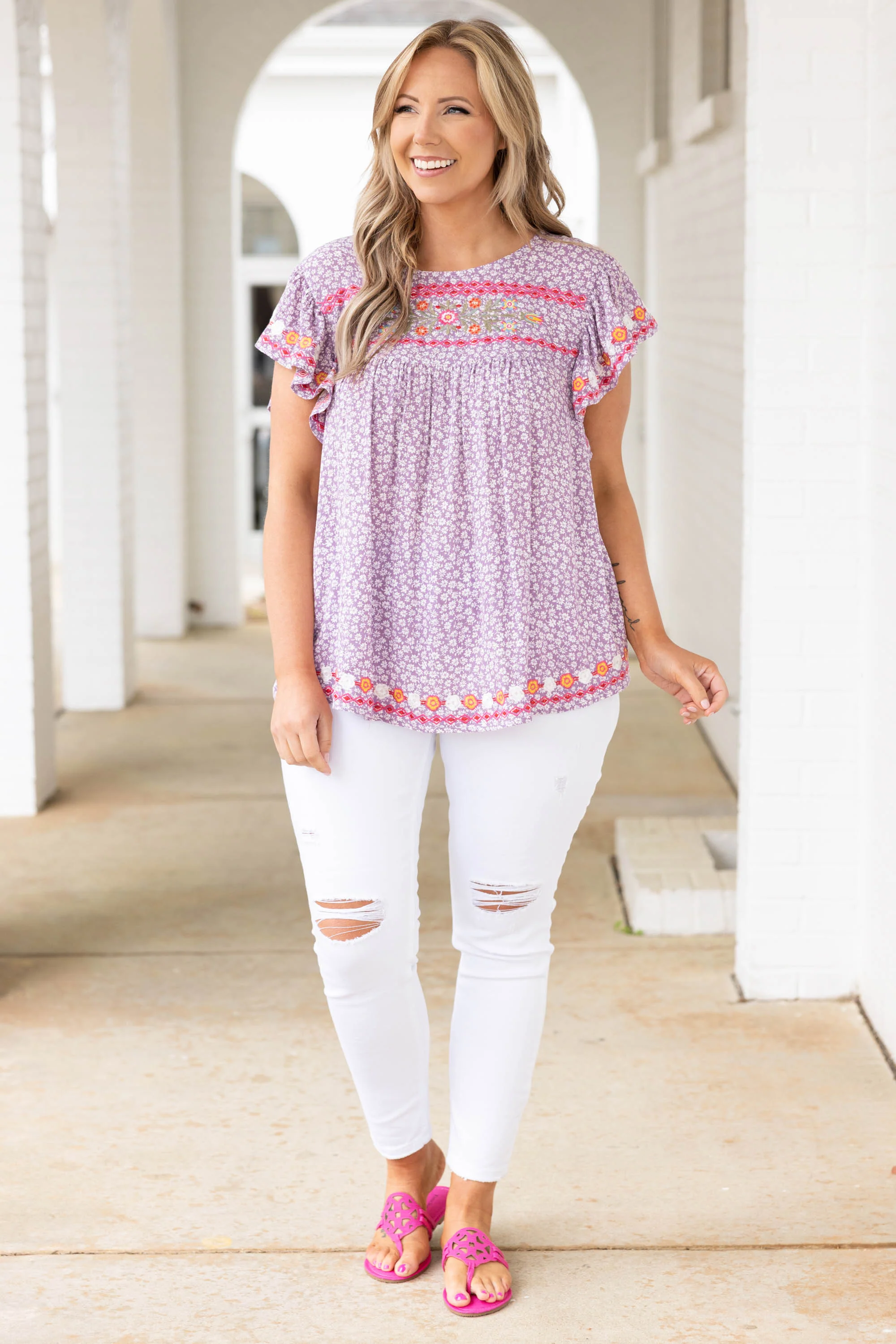 White Out Jeans, White - Weilaico