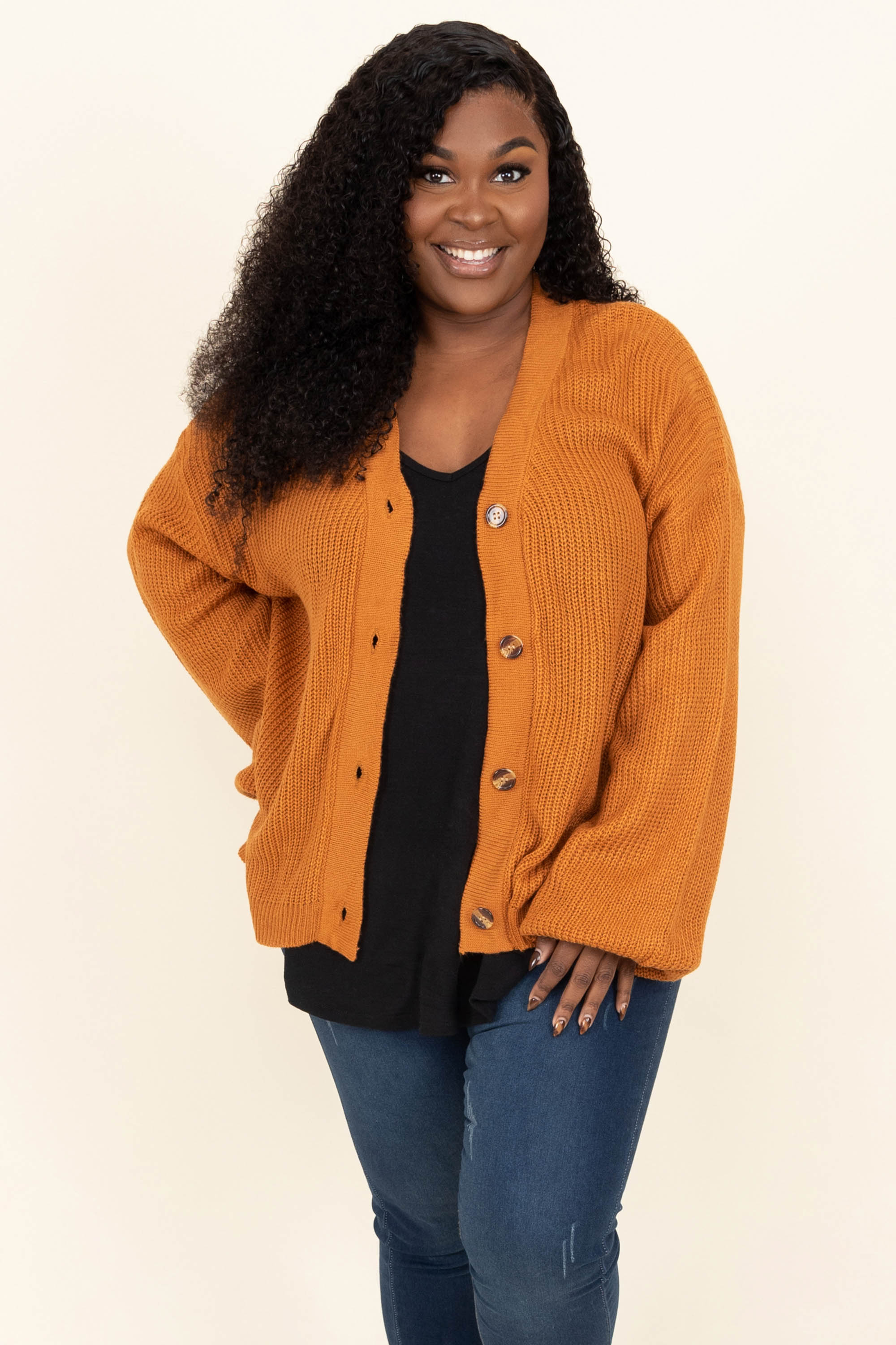 Upstate Destinations Cardigan, Orange - Weilaico