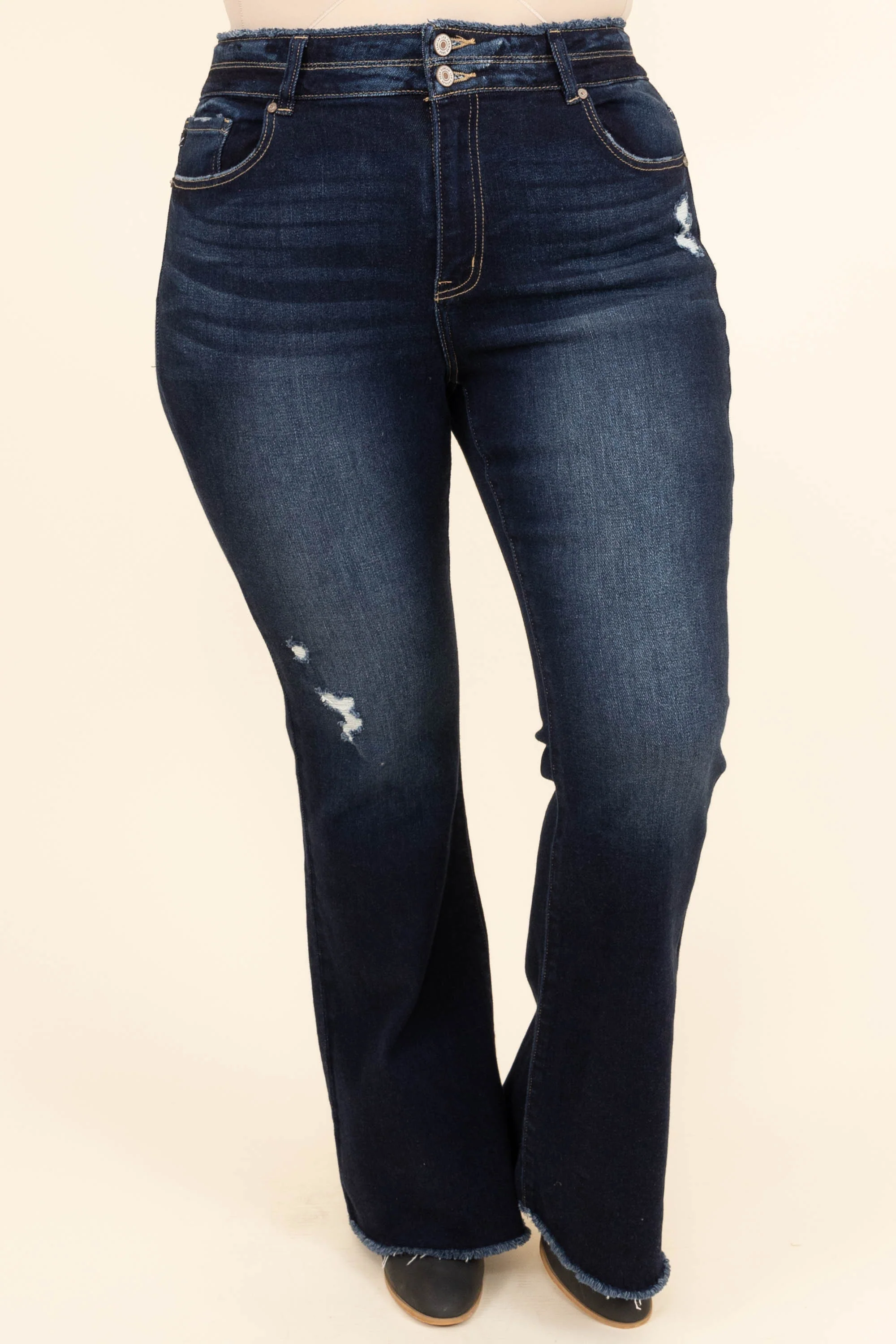 Ready To Move Jeans, Dark Wash - Weilaico