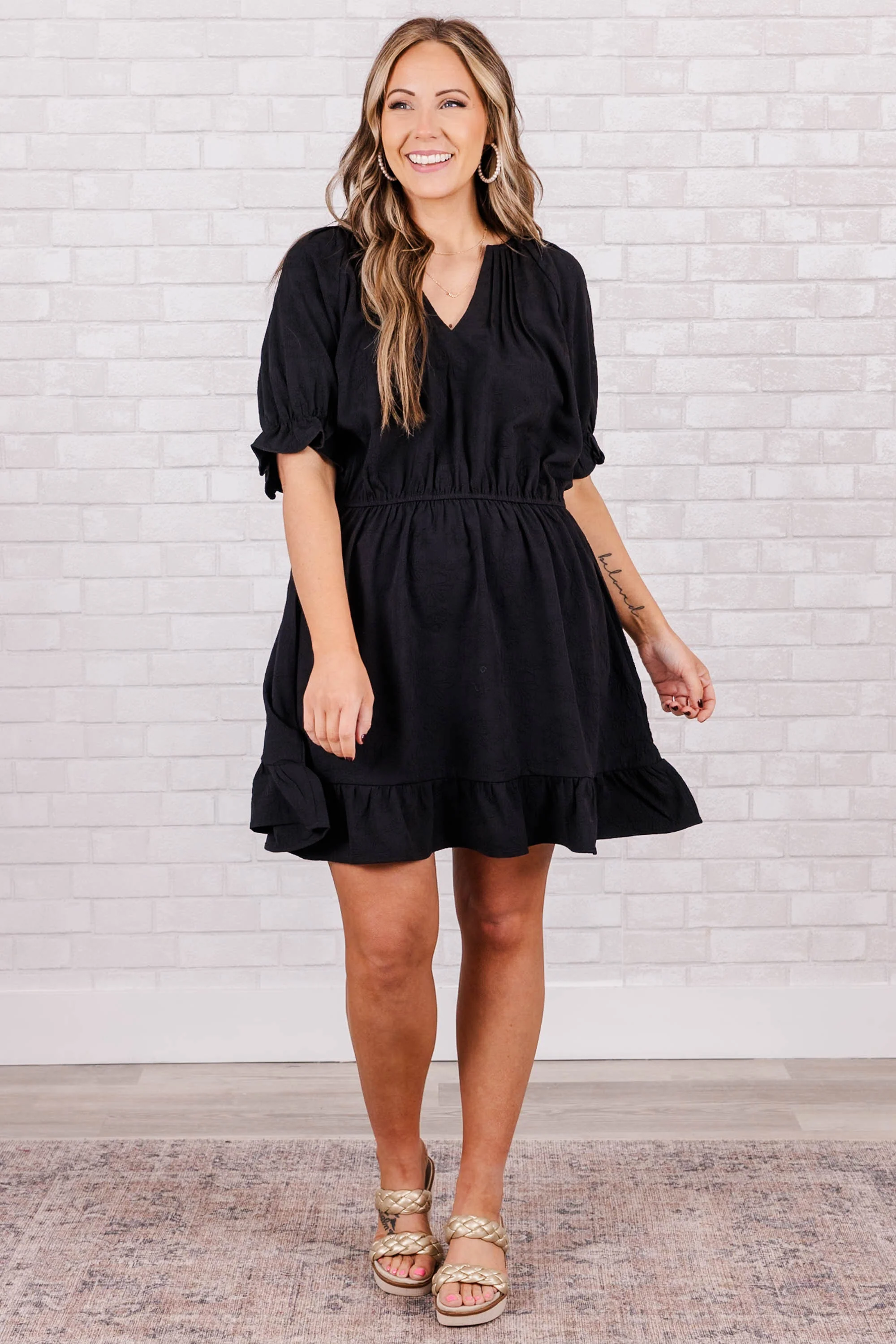 True To Me Dress, Black - Weilaico