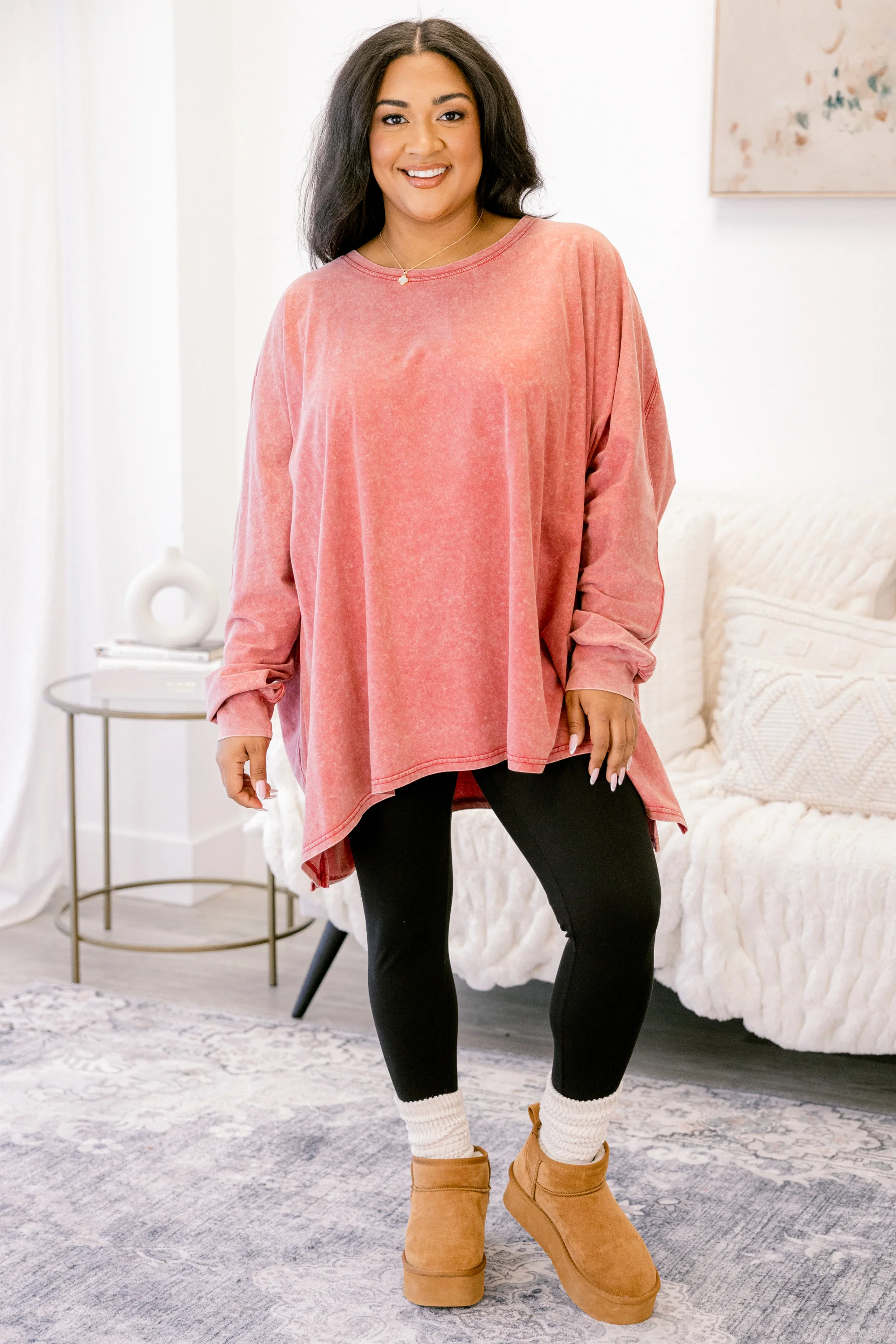 All So Nice Tunic, Red - Weilaico